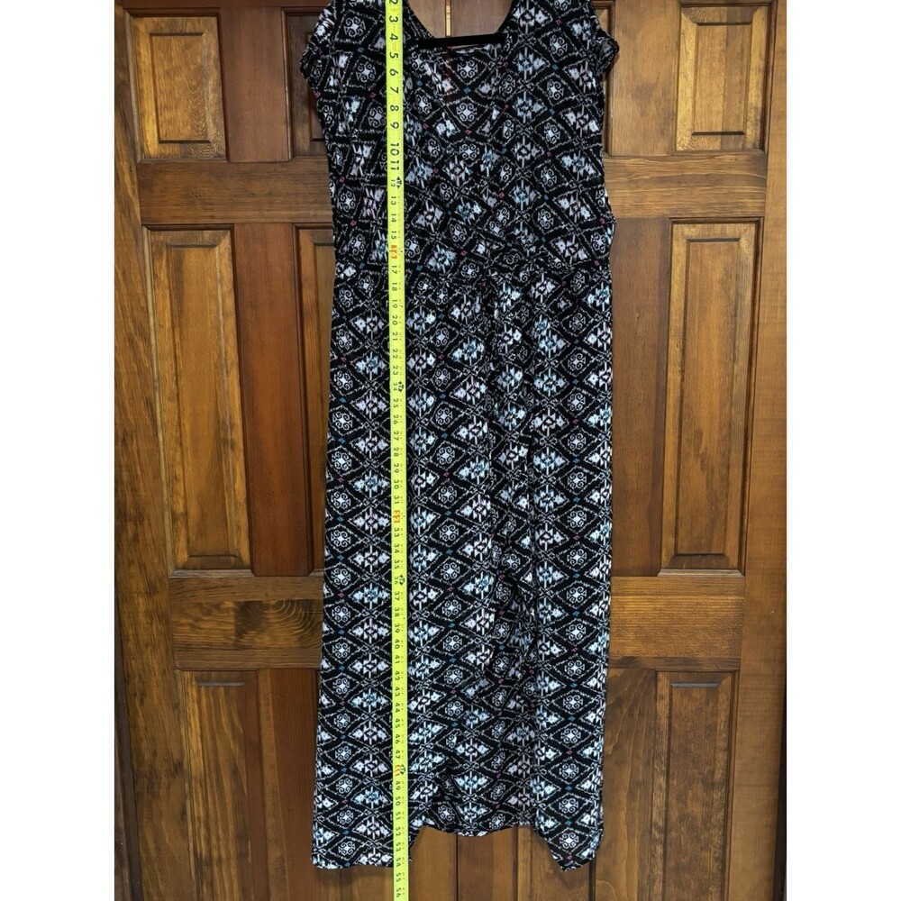 Torrid Ikat Chiffon Multicolored Geometric Print Sheer Dress Women's Size 3 3X - Picture 8 of 9